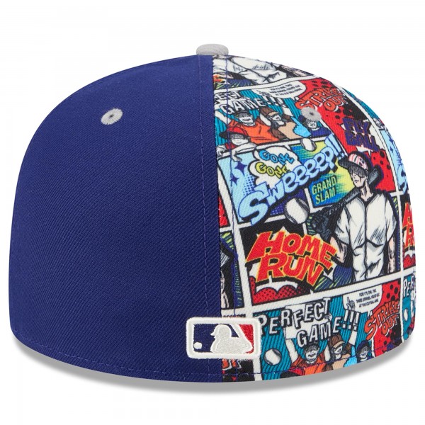 Бейсболка Los Angeles Dodgers New Era Royal/Gray 2025 MLB Diamond Hero Edition 59FIFTY
