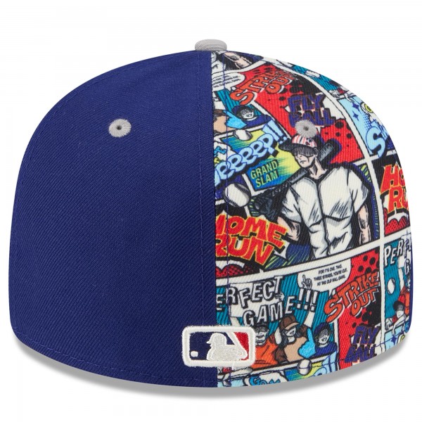 Бейсболка Los Angeles Dodgers New Era Royal/Gray 2025 MLB Diamond Hero Edition Low Profile 59FIFTY
