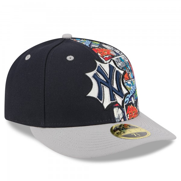 Бейсболка New York Yankees New Era Navy/Gray 2025 MLB Diamond Hero Edition Low Profile 59FIFTY