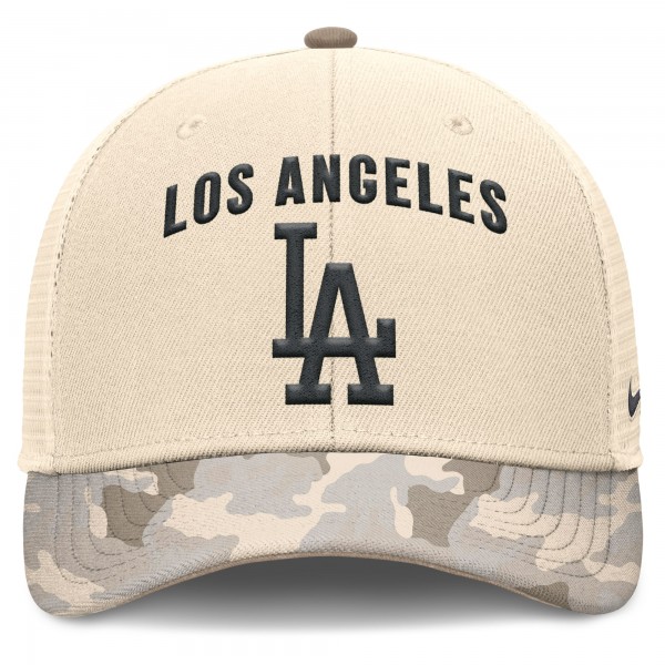 Бейсболка Los Angeles Dodgers Nike Natural Camo Natural Pack Rise