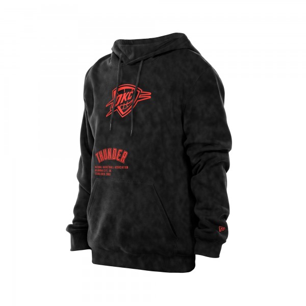 Толстовка Oklahoma City Thunder New Era Black Sport Night Mineral Wash