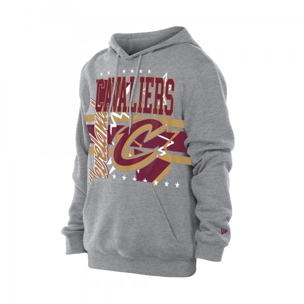 Cleveland Cavaliers New Era Heather Gray Injection Sport Classics Fleece Hoodie