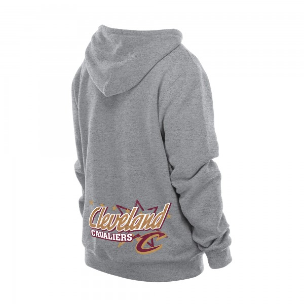 Cleveland Cavaliers New Era Heather Gray Injection Sport Classics Fleece Hoodie