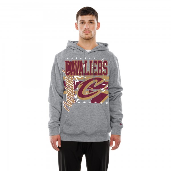 Cleveland Cavaliers New Era Heather Gray Injection Sport Classics Fleece Hoodie