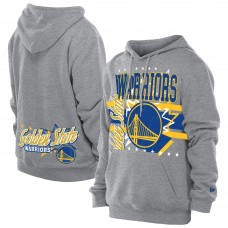 Golden State Warriors New Era Heather Gray Injection Sport Classics Fleece Hoodie