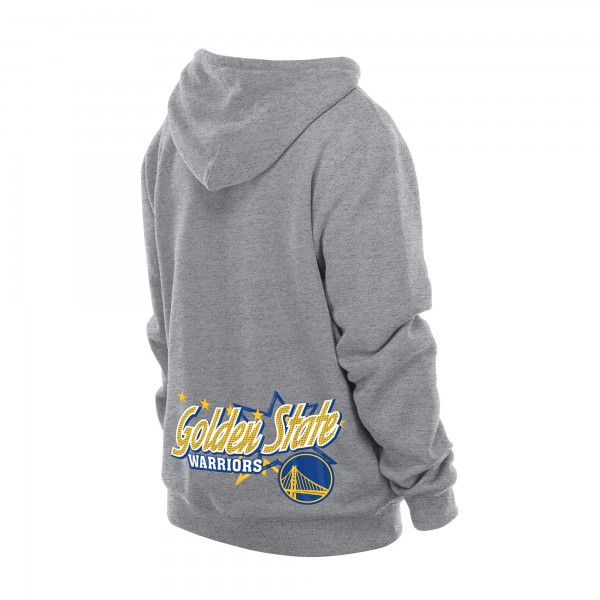Golden State Warriors New Era Heather Gray Injection Sport Classics Fleece Hoodie