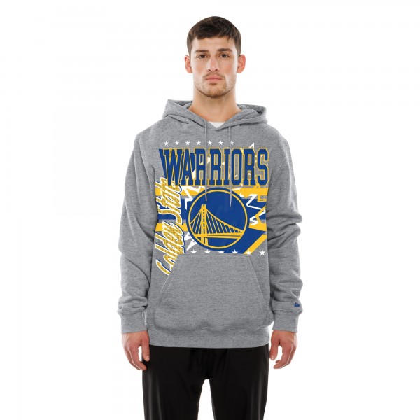 Golden State Warriors New Era Heather Gray Injection Sport Classics Fleece Hoodie