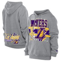 Толстовка Los Angeles Lakers New Era Heather Gray Injection Sport Classics Fleece