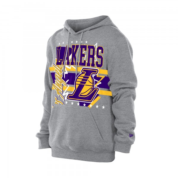 Толстовка Los Angeles Lakers New Era Heather Gray Injection Sport Classics Fleece