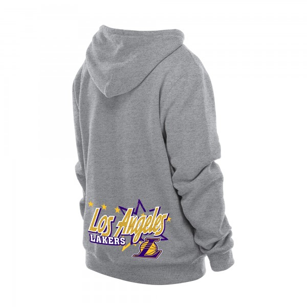 Толстовка Los Angeles Lakers New Era Heather Gray Injection Sport Classics Fleece