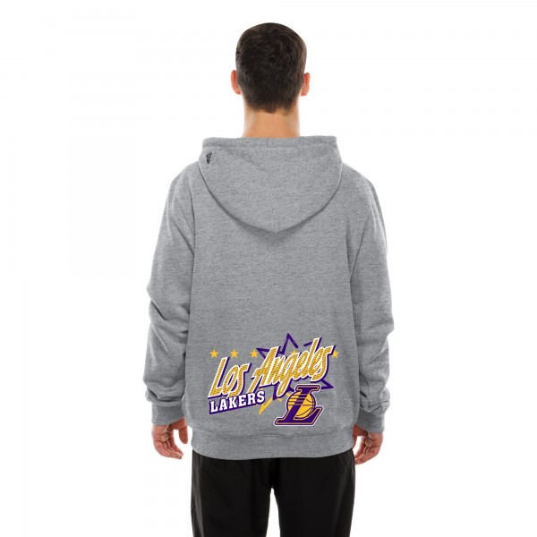 Толстовка Los Angeles Lakers New Era Heather Gray Injection Sport Classics Fleece