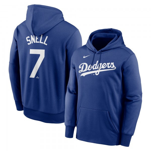 Los Angeles Dodgers Blake Snell Nike Blue Player Name & Number Hoodie