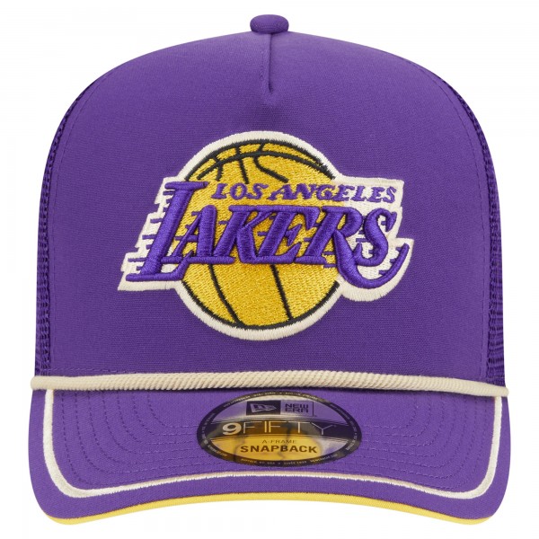 Бейсболка Los Angeles Lakers New Era Purple Vintage Team Rope A-Frame 9FIFTY Snapback