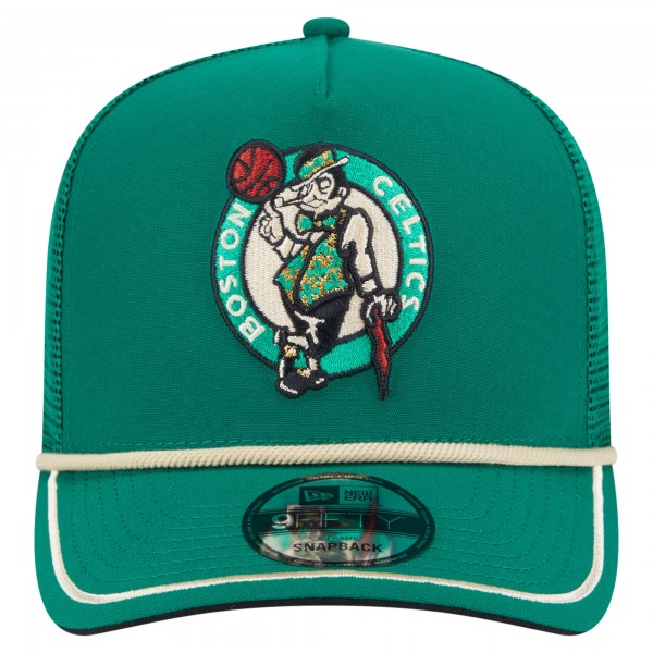 Бейсболка Boston Celtics New Era Kelly Green Vintage Team Rope A-Frame 9FIFTY Snapback