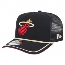Бейсболка Miami Heat New Era Black Vintage Team Rope A-Frame 9FIFTY Snapback