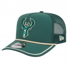 Бейсболка Milwaukee Bucks New Era Hunter Green Vintage Team Rope A-Frame 9FIFTY
