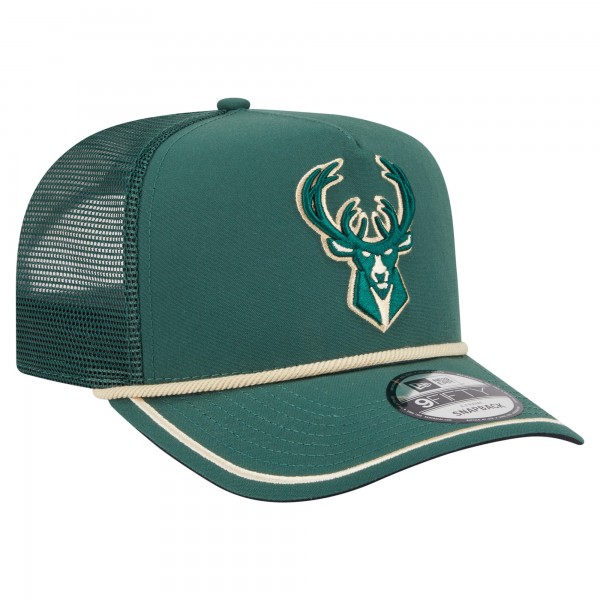 Бейсболка Milwaukee Bucks New Era Hunter Green Vintage Team Rope A-Frame 9FIFTY