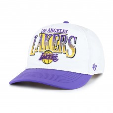 Бейсболка Los Angeles Lakers 47 White/Purple Tribute Two-Tone Hitch