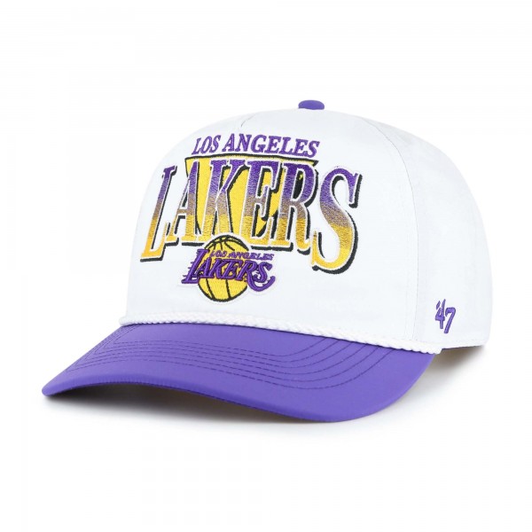 Бейсболка Los Angeles Lakers 47 White/Purple Tribute Two-Tone Hitch