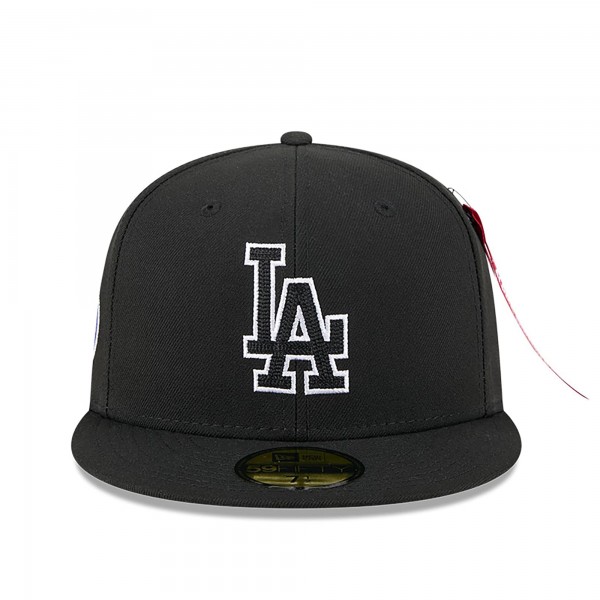 Бейсболка Los Angeles Dodgers New Era x Alpha Industries Black 59FIFTY