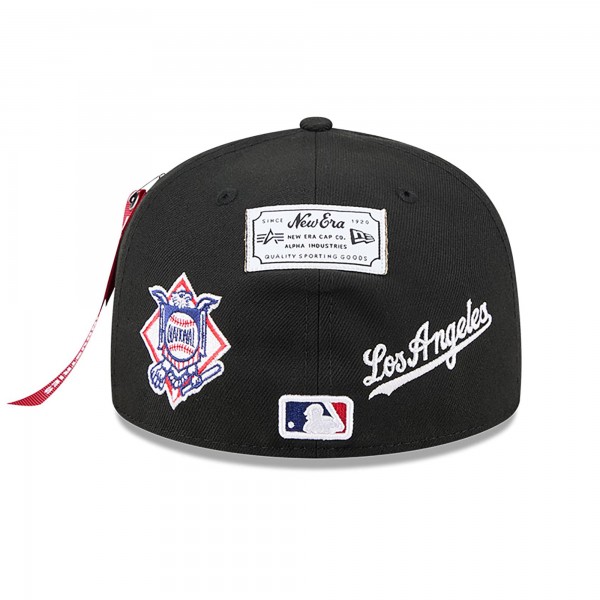 Бейсболка Los Angeles Dodgers New Era x Alpha Industries Black 59FIFTY