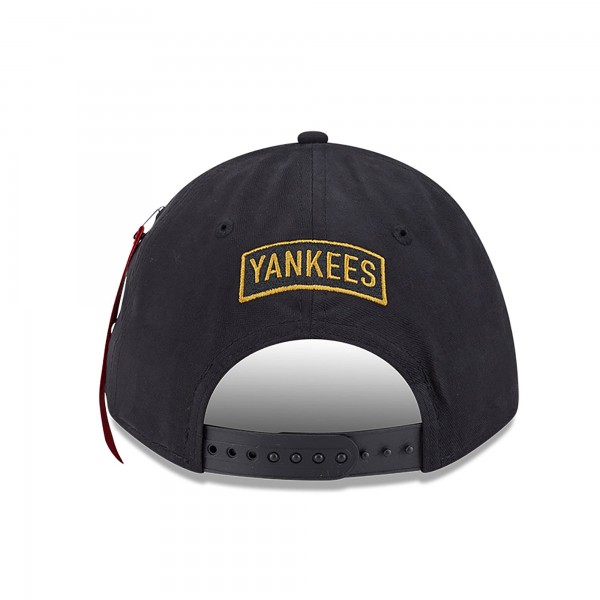 Бейсболка New York Yankees New Era x Alpha Industries Black A-Frame 9FORTY