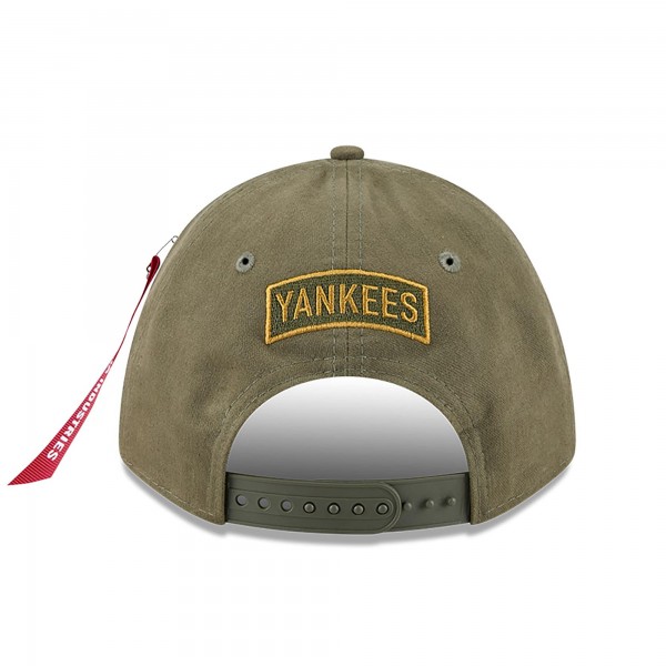 Бейсболка New York Yankees New Era x Alpha Industries Olive A-Frame 9FORTY