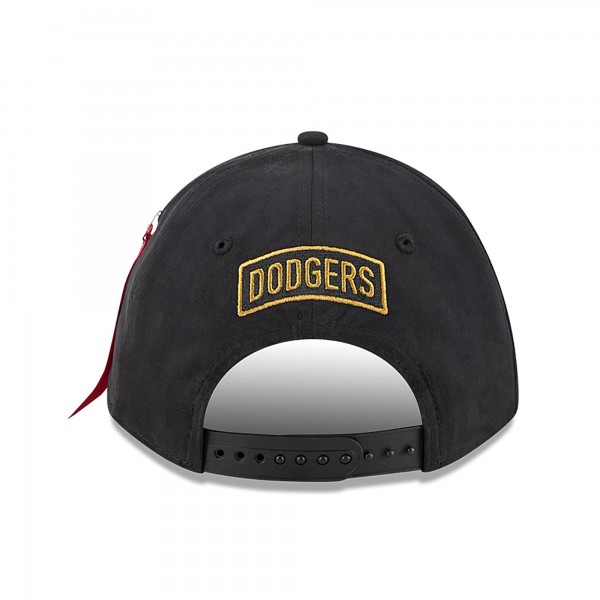 Бейсболка Los Angeles Dodgers New Era x Alpha Industries Black A-Frame 9FORTY