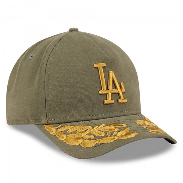 Бейсболка Los Angeles Dodgers New Era x Alpha Industries Olive A-Frame 9FORTY