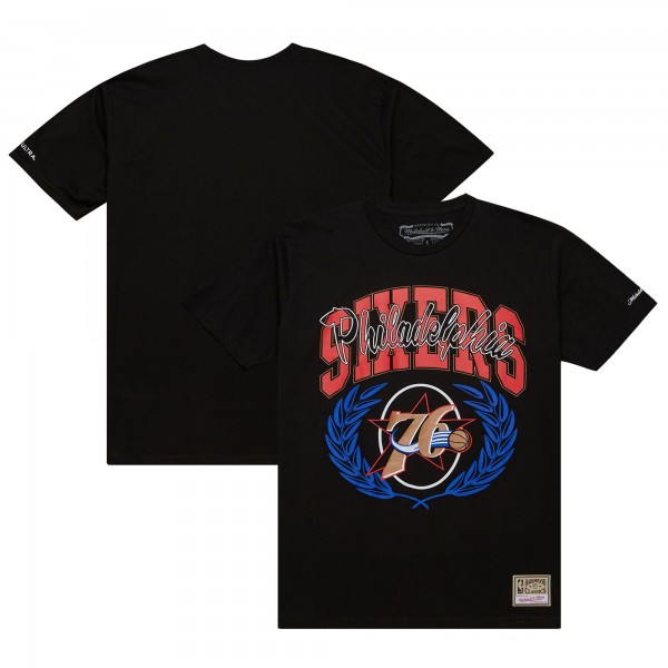 Philadelphia 76ers Mitchell & Ness Black NBA x Michelob Ultra Rewind II T-Shirt
