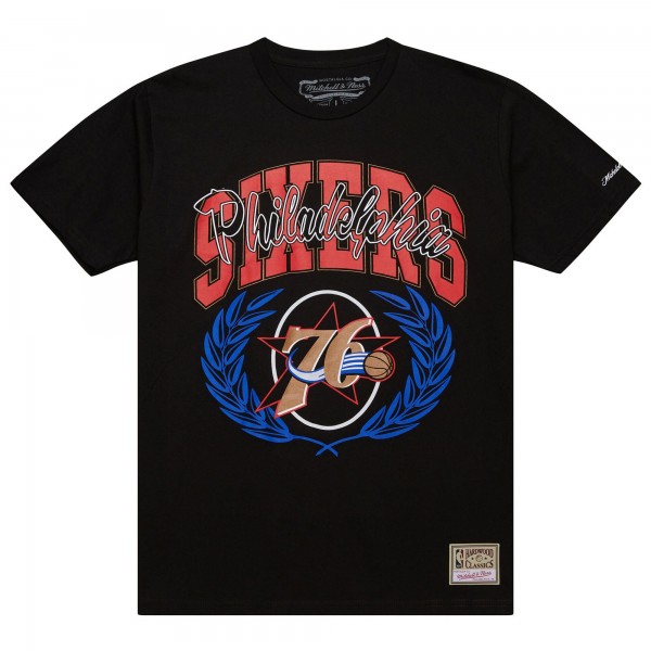 Philadelphia 76ers Mitchell & Ness Black NBA x Michelob Ultra Rewind II T-Shirt