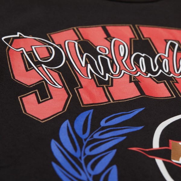 Philadelphia 76ers Mitchell & Ness Black NBA x Michelob Ultra Rewind II T-Shirt