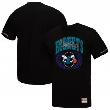 Футболка Charlotte Hornets Mitchell & Ness Black NBA x Michelob Ultra Rewind II