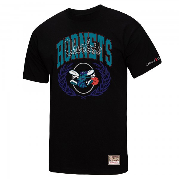 Футболка Charlotte Hornets Mitchell & Ness Black NBA x Michelob Ultra Rewind II
