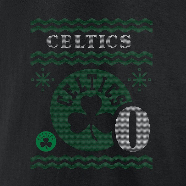 Футболка Jayson Tatum Boston Celtics Ugly Sweater Name & Number - Black
