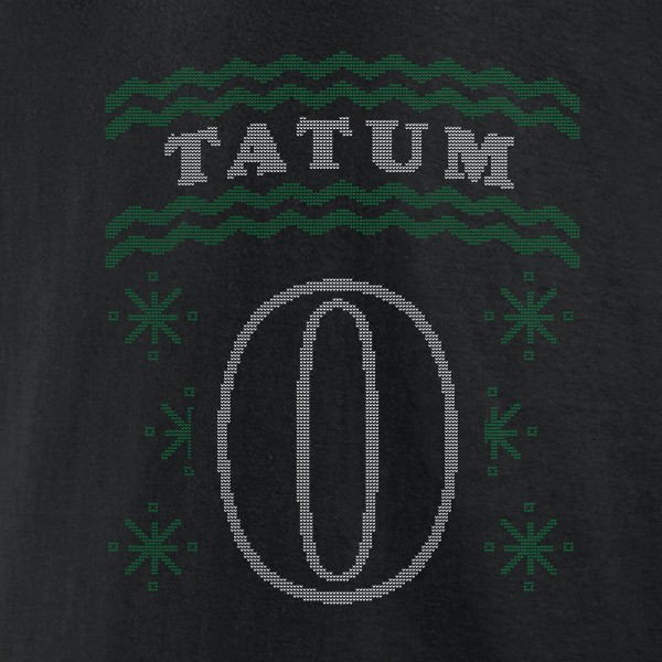 Футболка Jayson Tatum Boston Celtics Ugly Sweater Name & Number - Black