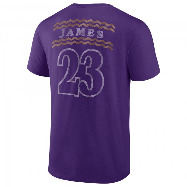 Футболка LeBron James Los Angeles Lakers Ugly Sweater Name & Number - Purple