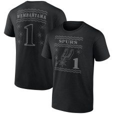 Футболка San Antonio Spurs Victor Wembanyama Black Ugly Sweater Name & Number