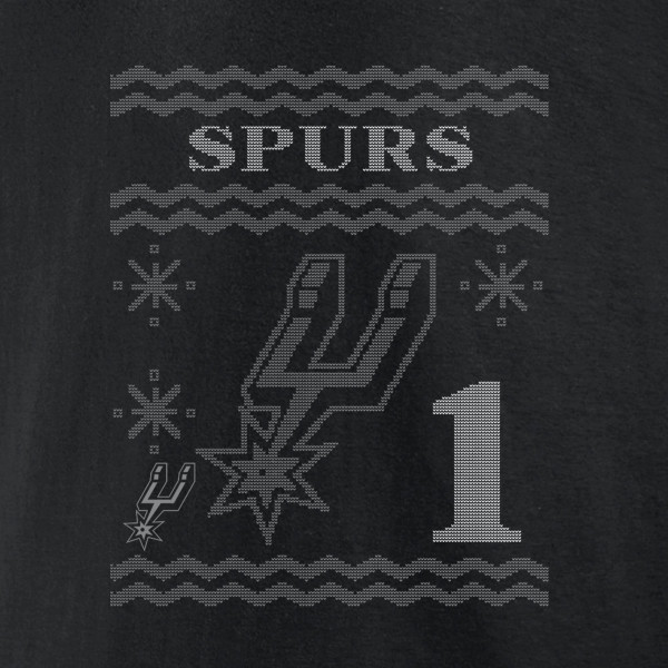 Футболка San Antonio Spurs Victor Wembanyama Black Ugly Sweater Name & Number
