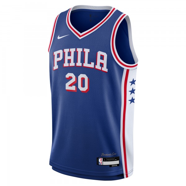 Подростковая Philadelphia 76ers Jared McCain Nike Royal Swingman Jersey - Icon Edition