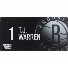 TJ Warren Brooklyn Nets Fanatics Authentic Player-Issued #1 Black Nameplate from the 2022-23 NBA Season