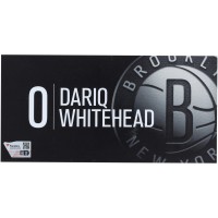 Dariq Whitehead Brooklyn Nets Fanatics Authentic Player-Issued #0 Black Nameplate from the 2024-25 NBA Season