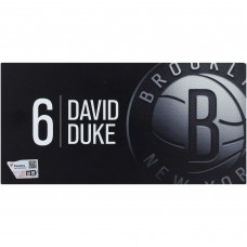 David Duke Brooklyn Nets Fanatics Authentic Player-Issued #6 Black Nameplate from the 2022-23 NBA Season