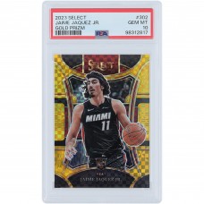 Jaime Jaquez Jr. Miami Heat 2023-24 Panini Select Gold Prizm #302 #/10 PSA Authenticated 10 Rookie Card
