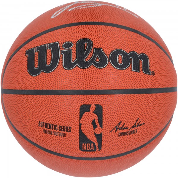 Jalen Brunson, Karl-Anthony Towns New York Knicks Fanatics Authentic Autographed New York Knicks Wilson Authentic Series Indoor/Outdoor Basketball