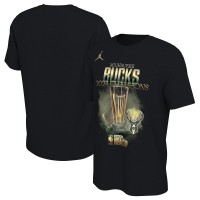 Футболка Milwaukee Bucks Jordan Brand Unisex 2024 NBA Cup Champions Locker Room Authentic - Black