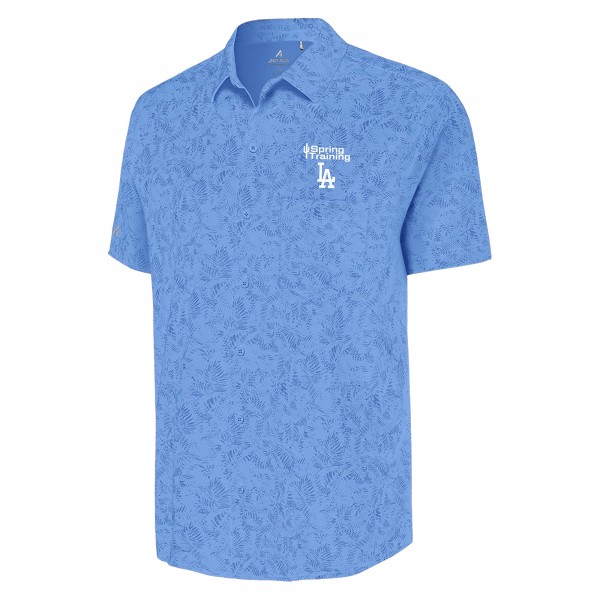 Los Angeles Dodgers Antigua Powder Blue Cactus Spring Training Lush Button-Up Shirt