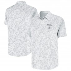 Los Angeles Dodgers Antigua White Cactus Spring Training Lush Button-Up Shirt
