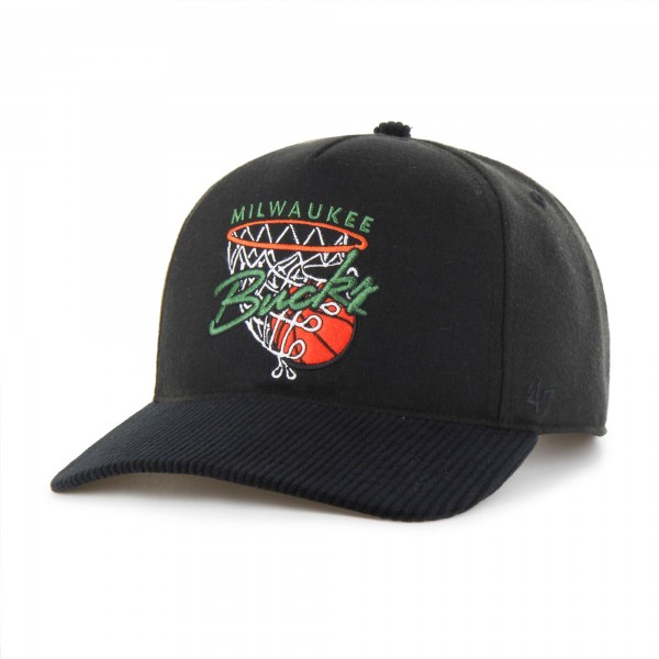 Бейсболка Milwaukee Bucks 47 Black Nothing But Net Hitch