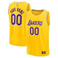 Подростковая Los Angeles Lakers Fanatics Gold Custom Fastbreak Jersey - Icon